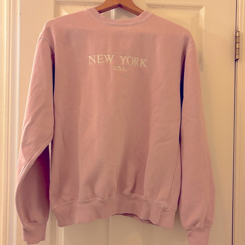 John Galt Pale Purple New York NY Crewneck Sweatshirt